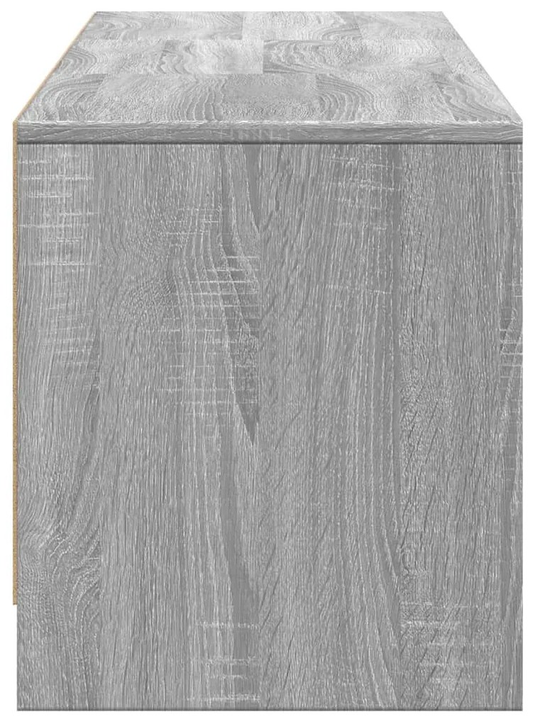 szürke sonoma színű szerelt fa TV-szekrény LED-del 165x34x40 cm