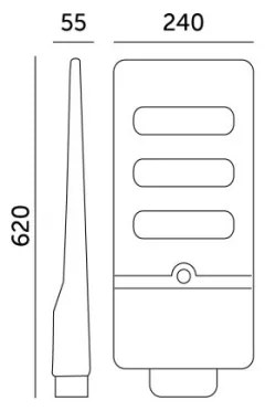 LED Napelemes utcai lámpa érzékelővel URBI LED/8W/3,2V 6500K IP54 + távirányító