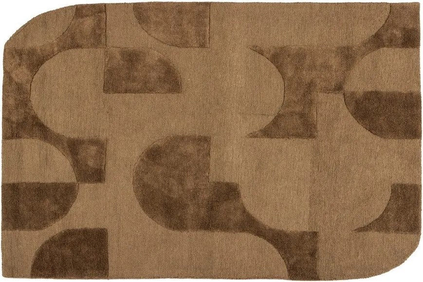 Barna gyapjúkeverék szőnyeg 170x240 cm Livo – WOOOD