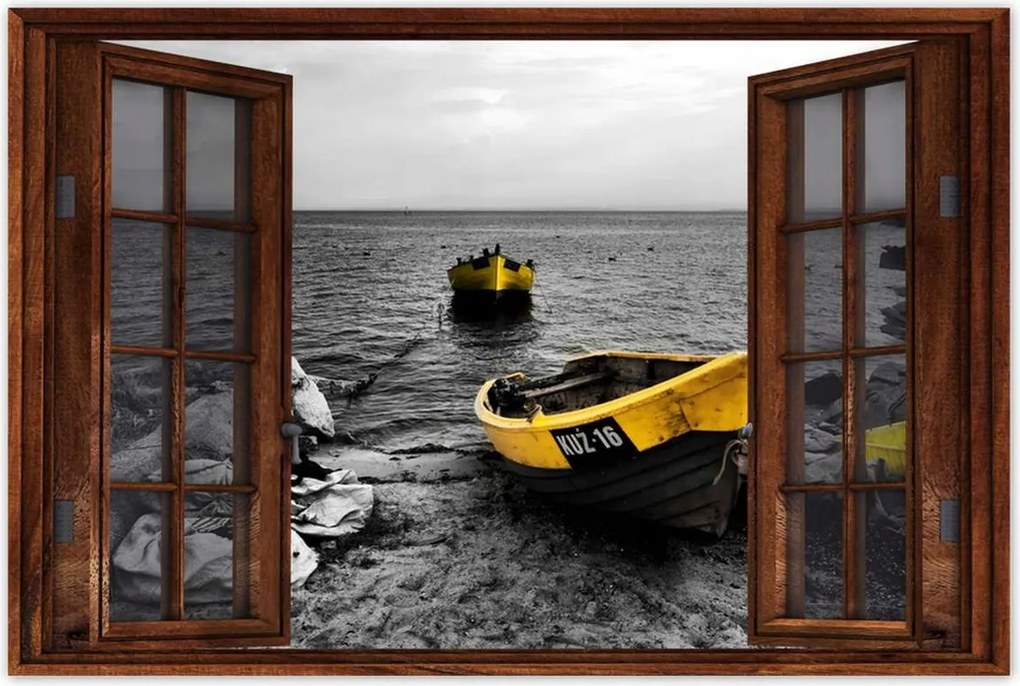 Poszterek 60x40 Csónakok a balti tengerparton