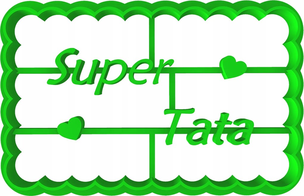 Forma Lyukasztó Mézeskalács kiszúró Apák Napja Felirat Szuper Apa 8cm