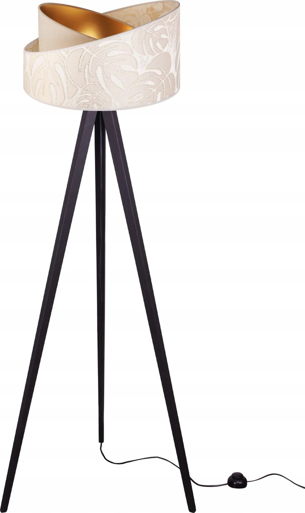Állólámpa Háromlábú Fa Lámpabúra Minta