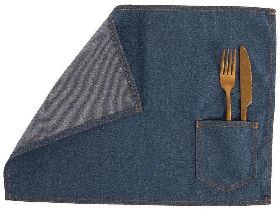Textil tányéralátét 45x33 cm Indigo – Tiseco Home Studio