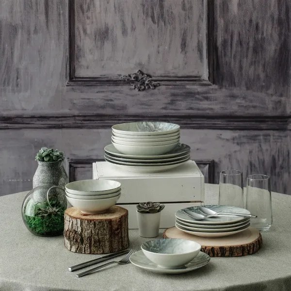 24 részes barna porcelán étkészlet