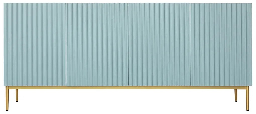 Nicole 200 cm komód - zsálya MDF / arany lábak