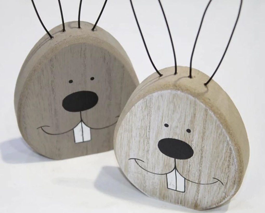 Fa nyúl RABINA fém fülekkel, 18,5 cm - több változat