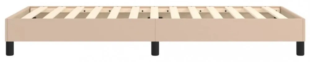 cappuccino színű műbőr rugós ágykeret 80 x 200 cm