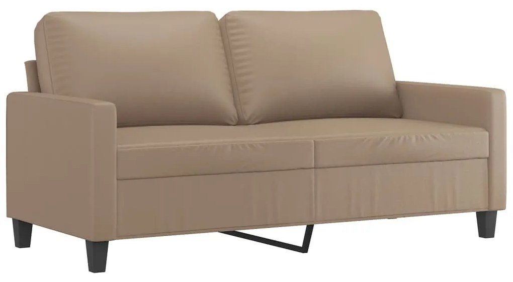 2 személyes cappuccino színű műbőr kanapé 140 cm