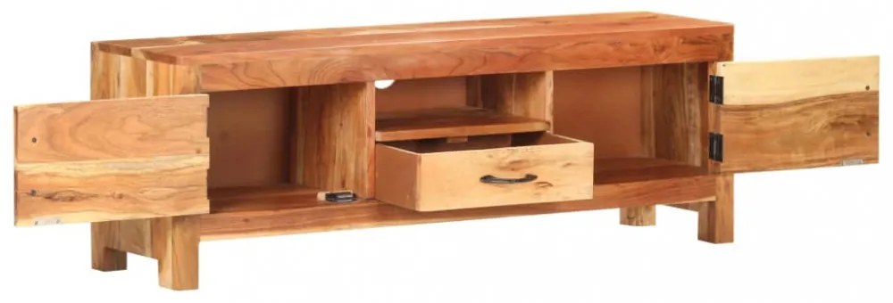 tömör akácfa TV-szekrény 116 x 30 x 40 cm