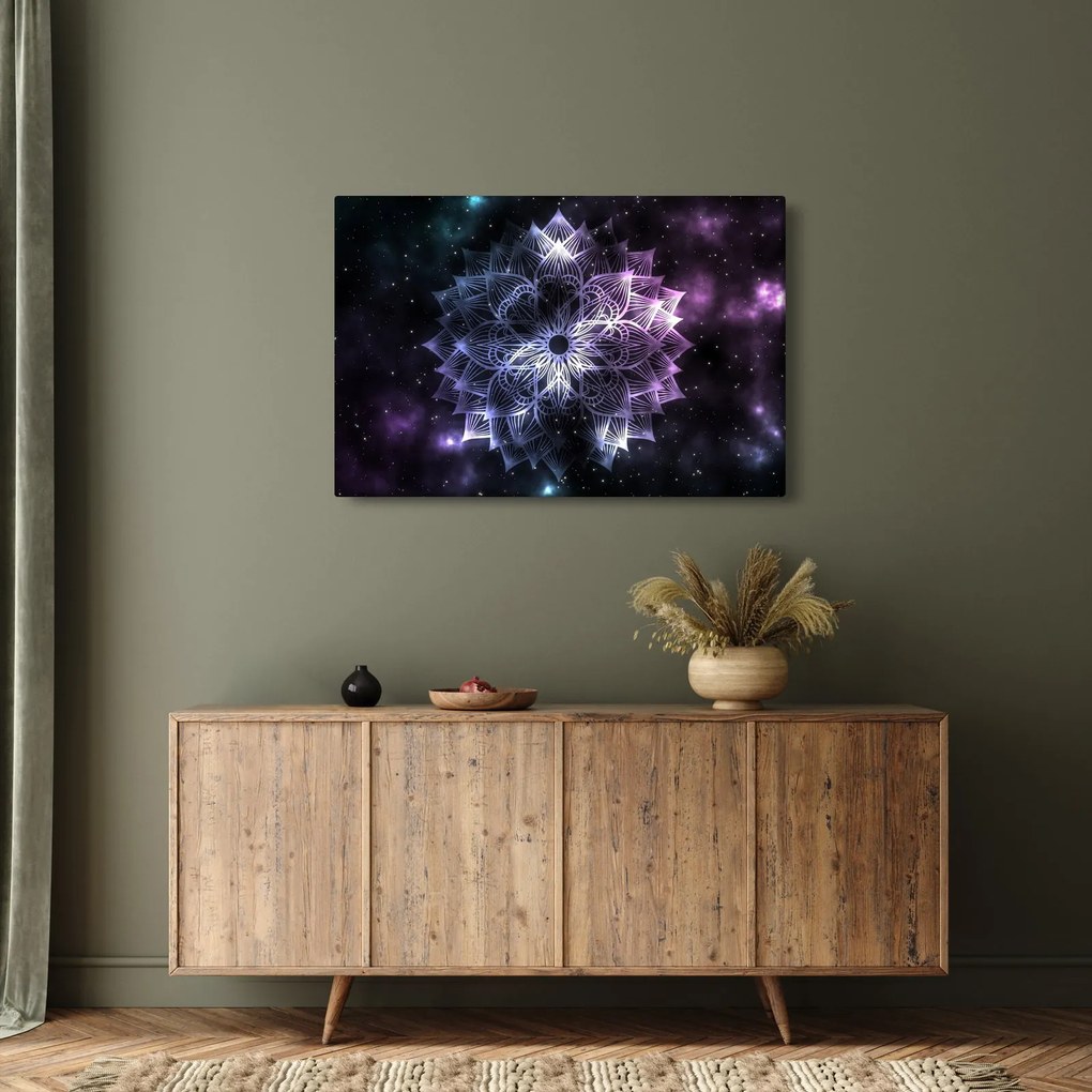 Kép - Lótusz mandala az űrben (90x60 cm)
