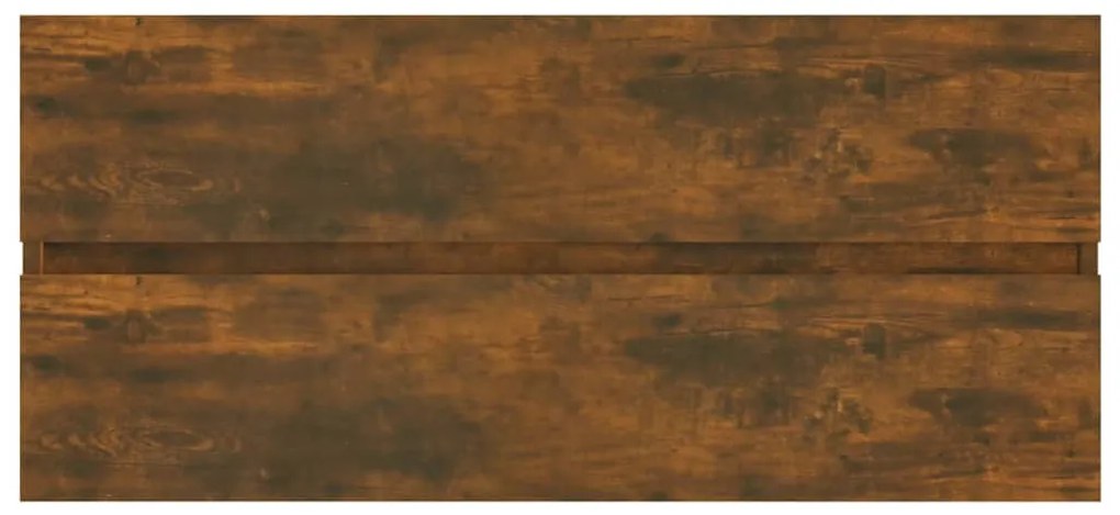Füstös tölgy színű szerelt fa mosdószekrény 100 x 38,5 x 45 cm