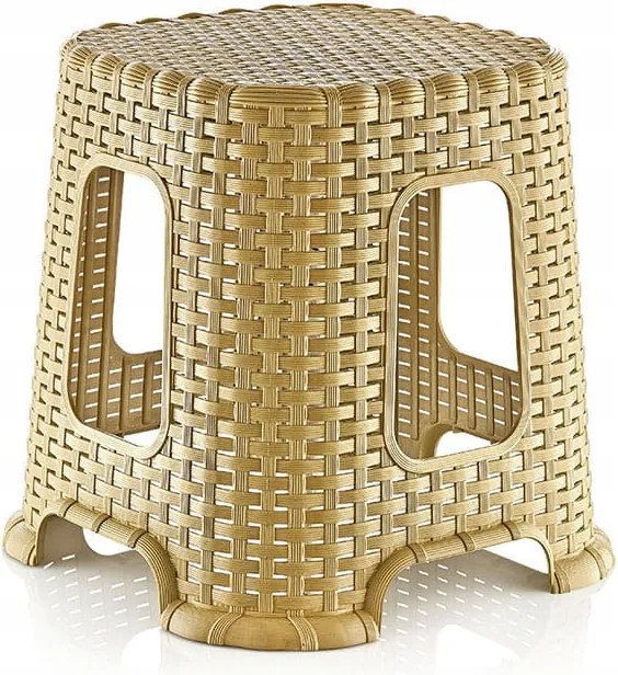 Zsámoly műanyag szék rattan krém 80 kg-ig Korona Shops