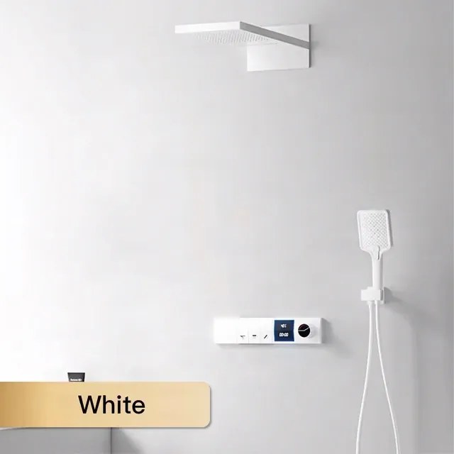 Falba süllyesztett zuhanyrendszer ELITE EDITION BCS1050 LED-kijelzővel, több színváltozatban — Fehér — Két kimenetes