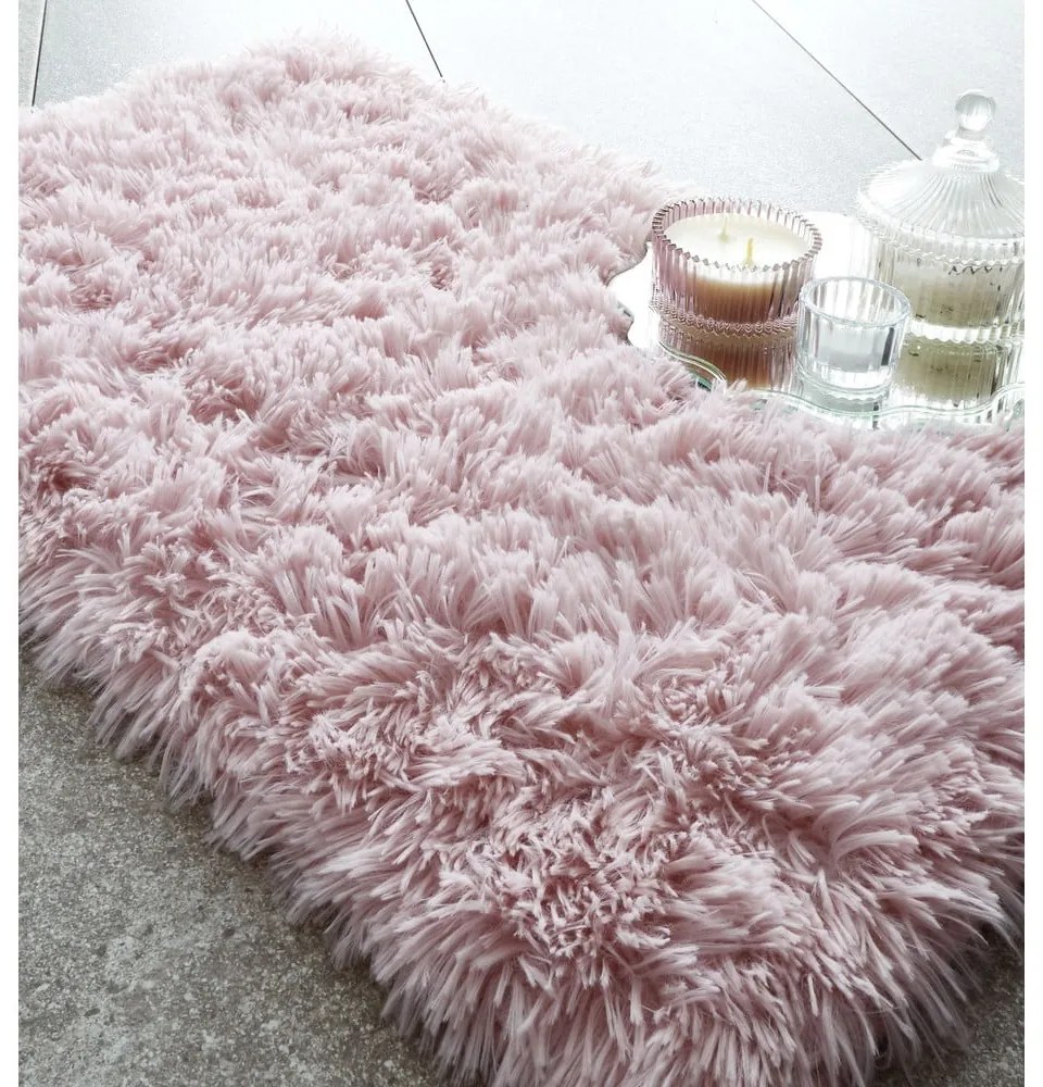 Rózsaszín fürdőszobai kilépő 80x50 cm Cuddly - Catherine Lansfield