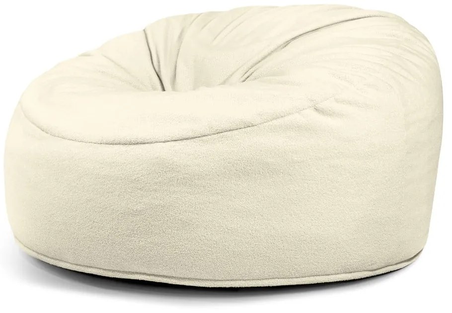 Krémszínű buklé babzsákfotel Om 135 – SLOWDOWN