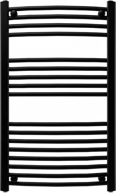 Íves törölközőszárító radiátor 1000x600 mm fekete