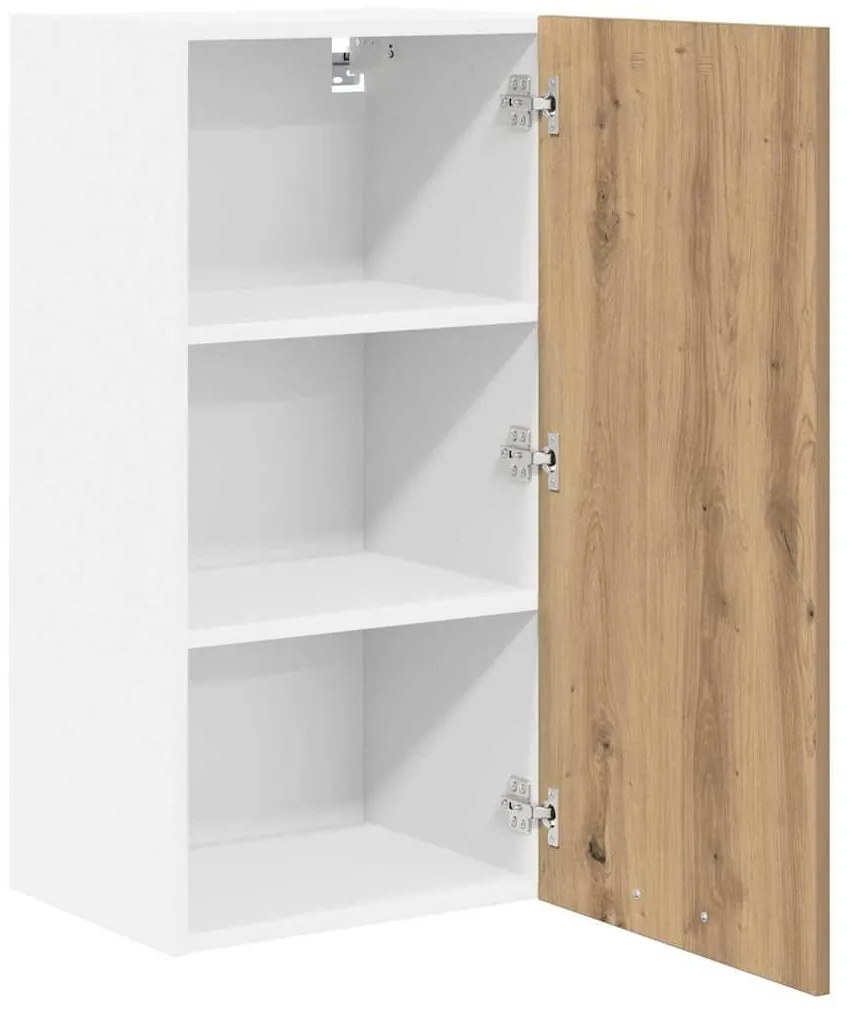 Függő szekrény Riga Artisan tölgy és fehér 40 x 31 x 80 cm