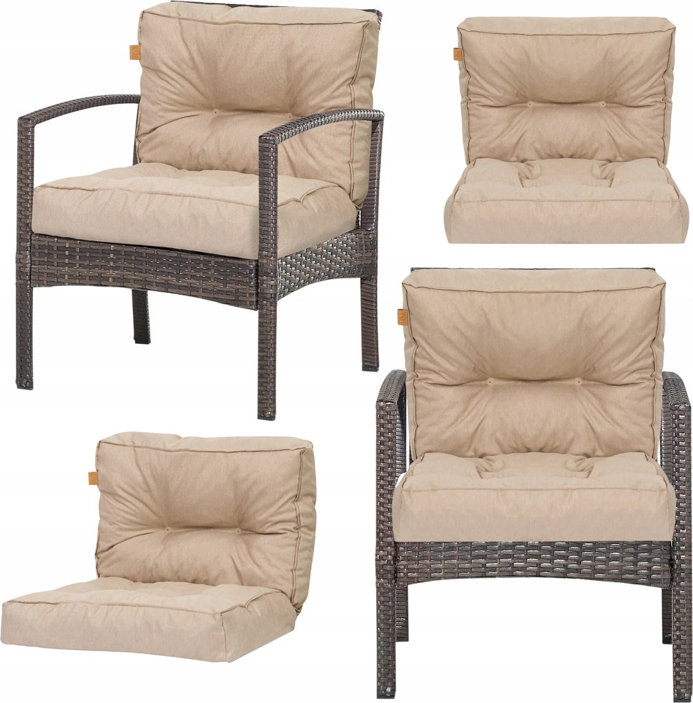 Székpárna szék kerti bútor Rattan Vízálló Steppelt