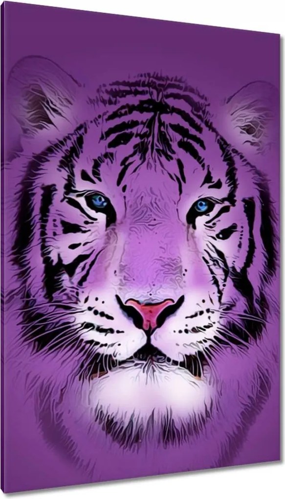 Vászonkép 80x120 Lila tigris kép