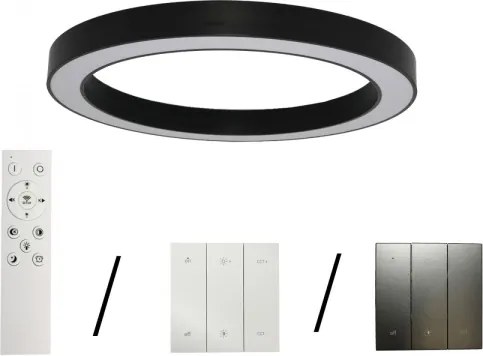 LED Mennyezeti lámpa LED/115W/230V 3000/4000/6500K átm. 120 cm fekete
