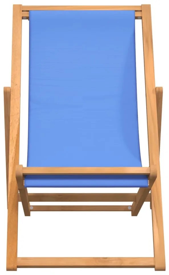 Kék tíkfa napozószék 56 x 105 x 96 cm