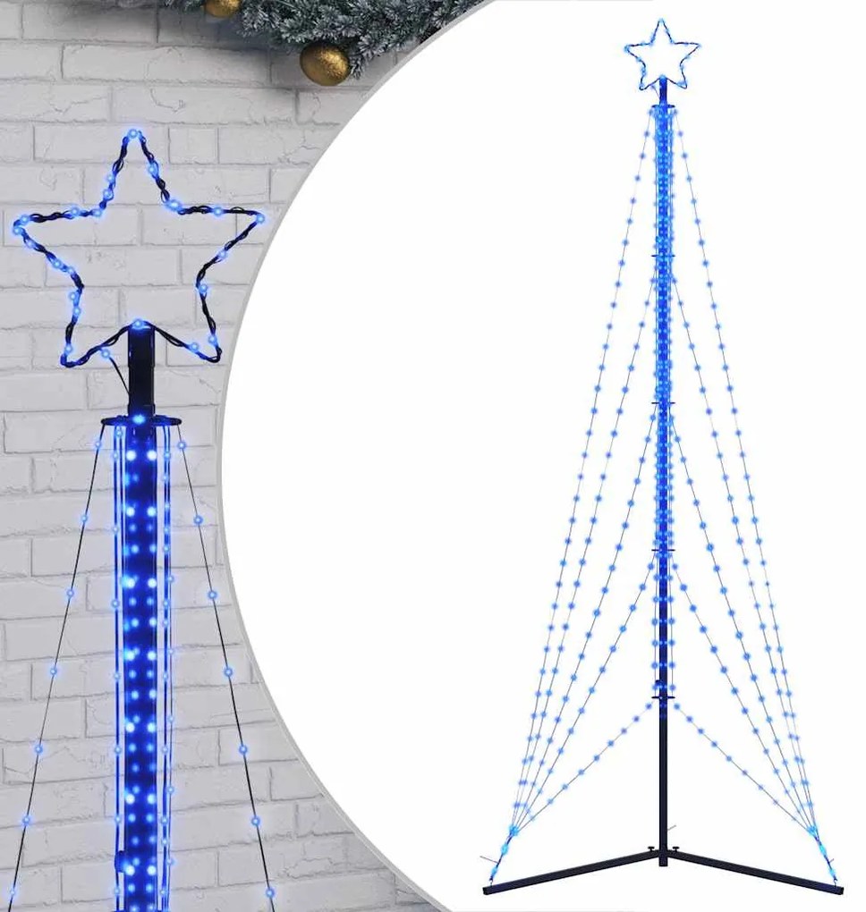 kék LED karácsonyfa 525 LED 302 cm
