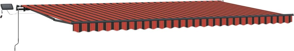 vidaXL Behúzható napellenző narancssárga és barna 600 ×300 cm szövet