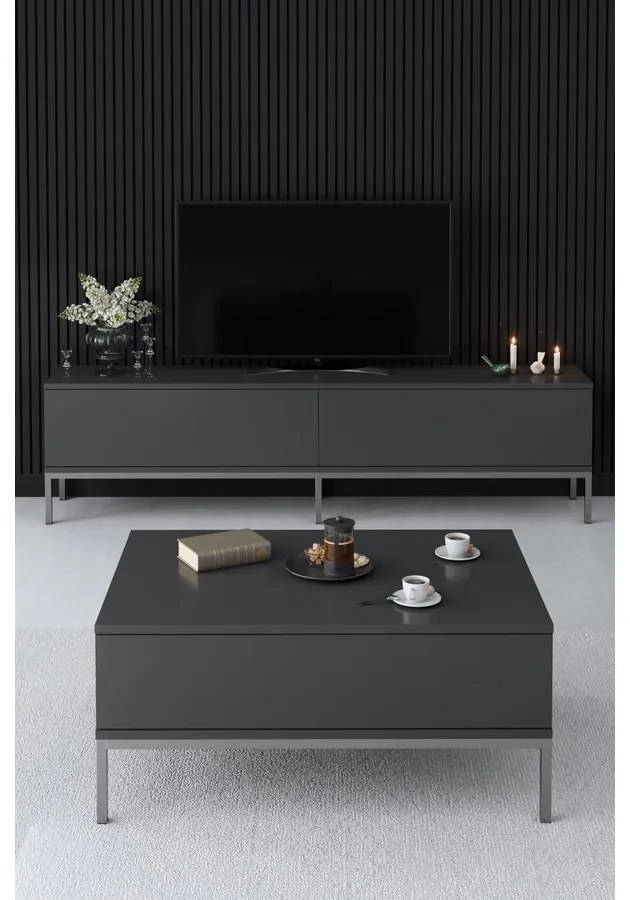 TV szekrény Lord - Anthracite, Silver