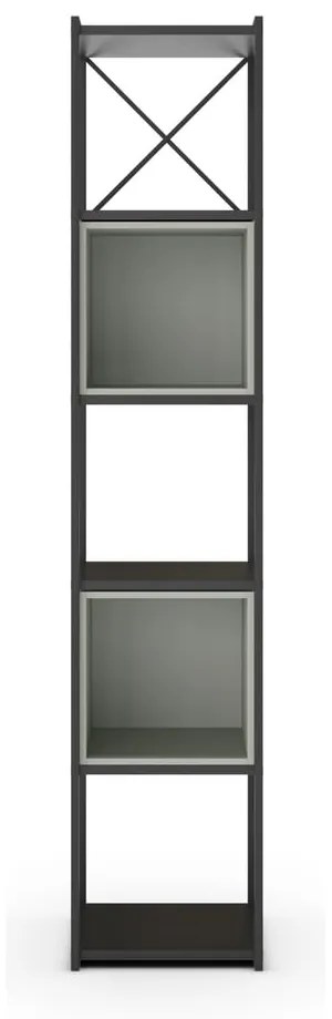 Zöld-fekete könyvespolc 36x179 cm Anya – Marckeric