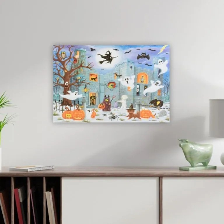 Fali kép Elátkozott kastély 9 LED 60 x 40 cm