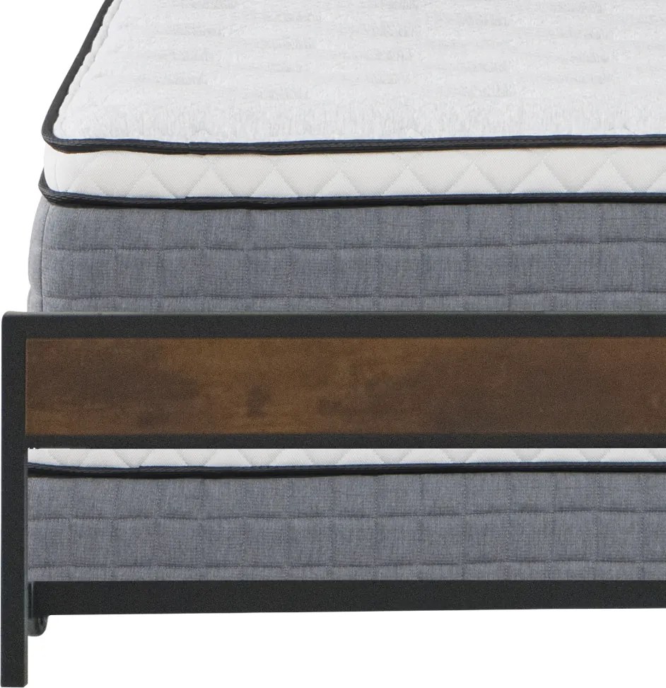 Ágy ágyráccsal és kihúzható pótággyal, 160x200, fekete/szürke, NORDO