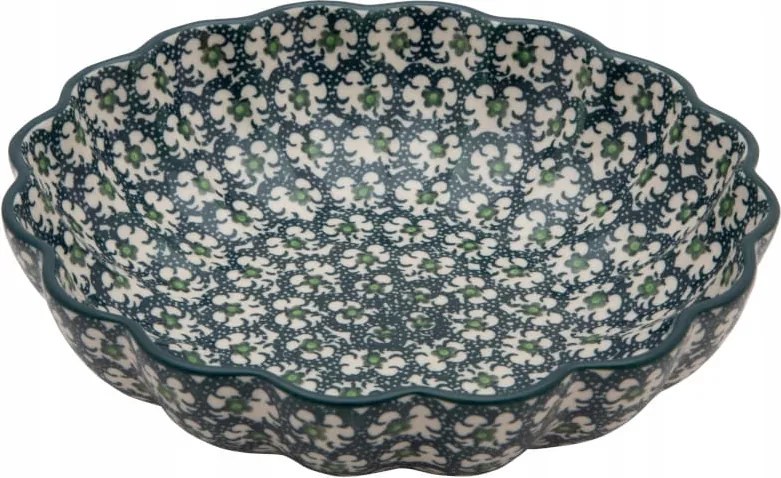 Salátatál 19.5 cm Művészi kerámia Bolesławiec dek 1172 Dísz