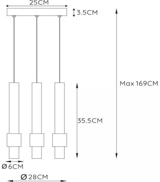 Lucide 24402/15/96 - LED Dimmelhető csillár zsinóron MARGARY 3xLED/4W/230V réz