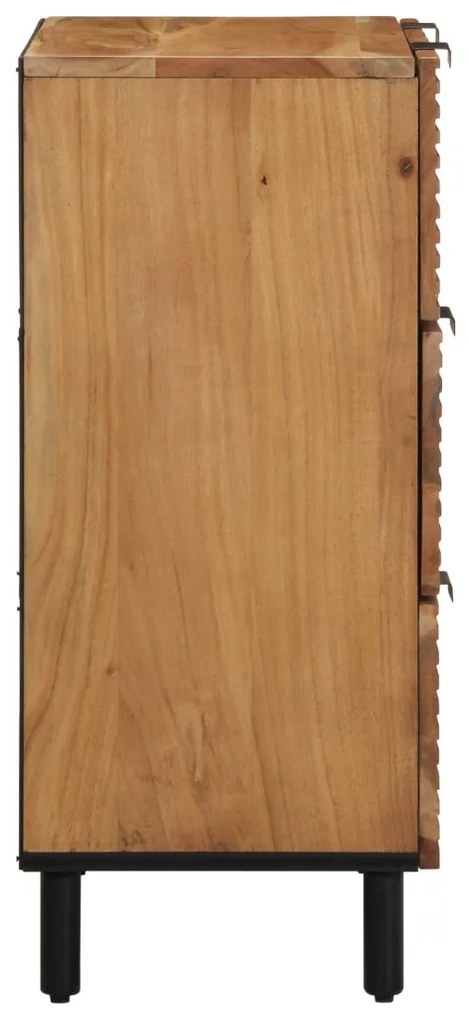 Szekrények 2 db Barna 60x33x75 cm Tömör Fa Akác