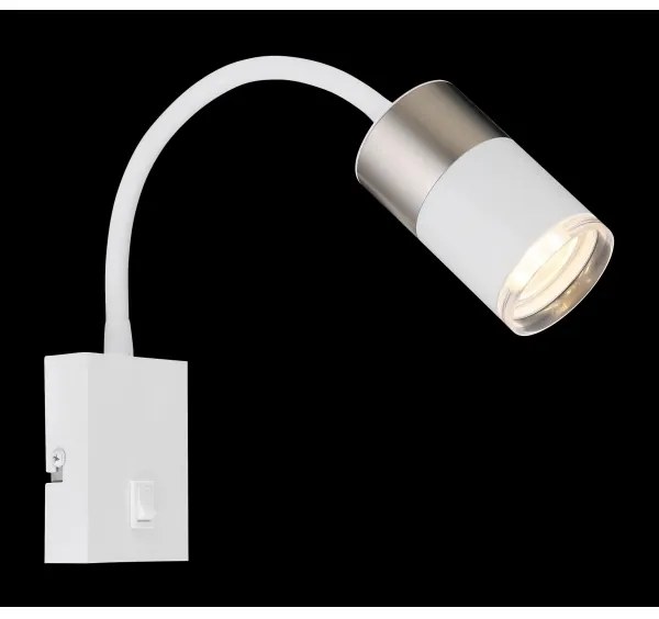 Globo 57851W - Fali spotlámpa BRISBON 1xGU10/25W/230V fehér/króm