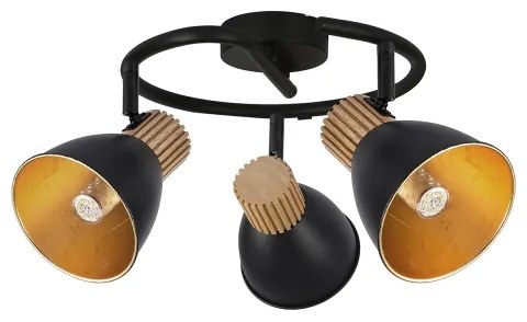 Brilagi - Spotlámpa ODENSE 3xE14/10W/230V kaucsukfa/fekete