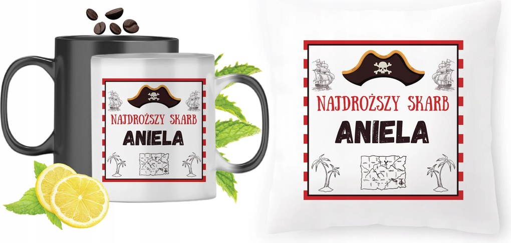 Angyalkáknak Varázsbögre Nyomott mintás párna szett fényképpel