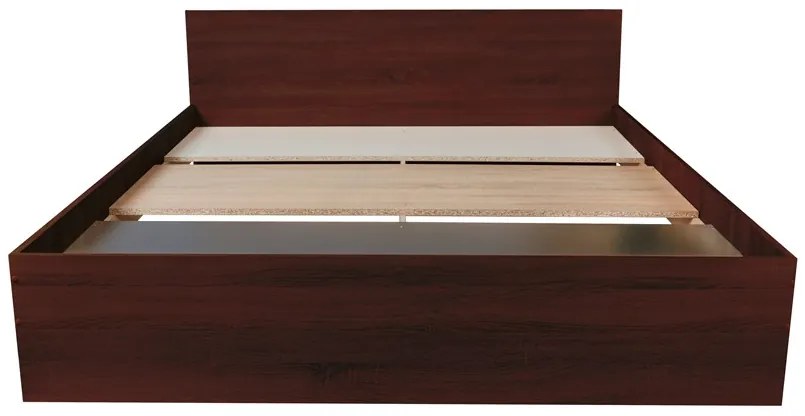 Pietro II NEW Kétszemélyes ágykeret 160x200, ágyráccsal, Aloe Vera III NEW matraccal, wenge NA