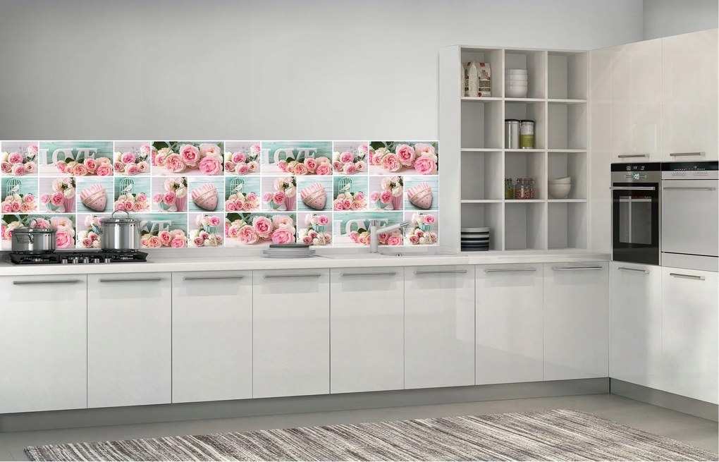 Flizelin fotótapéta Rózsa Szerelem Elegancia Romantikus kert 250x60 +ragasztó