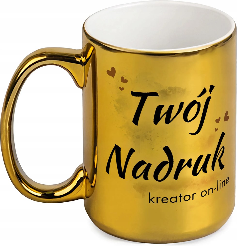 Nagy Arany Bögre Saját Nyomtatás Ajándék Női Fiú Lány