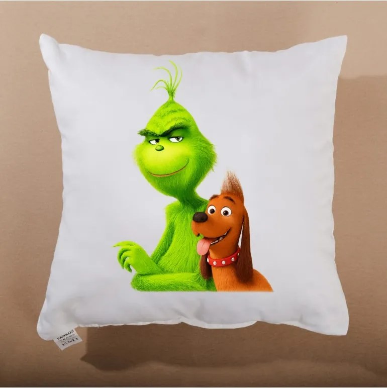EMI Grinch és Max karácsonyi díszpárna 40x40 cm