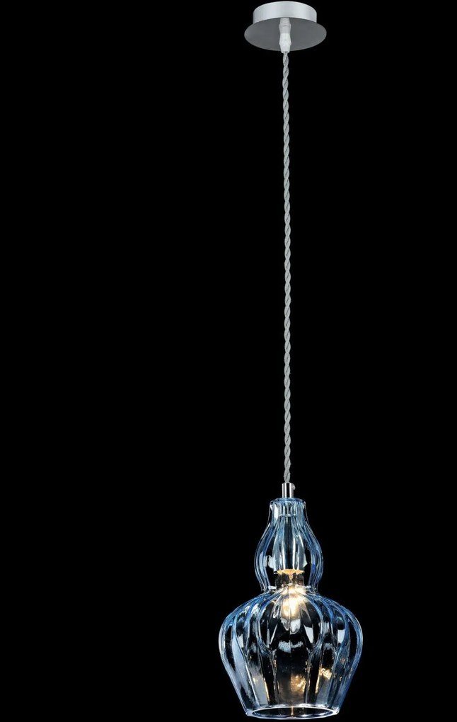 MAYTONI MOD238-PL-01-BL EUSTOMA Modern Függesztett Lámpa Kék, Nikkel E14 IP20