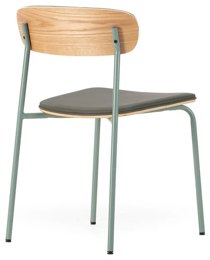 Sötétzöld kárpitozott rakásolható étkezőszék szett 2 db-os Saula – Marckeric