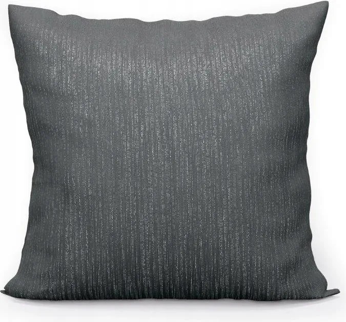 Párnahuzat 40x40 szürke sötét ezüst szállal