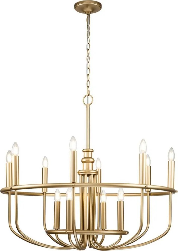 Kichler KL-CAPITOL-HILL12-PNBR – láncos csillár. CAPITOL HILL 12xE14/40W/230V, aranyszínű