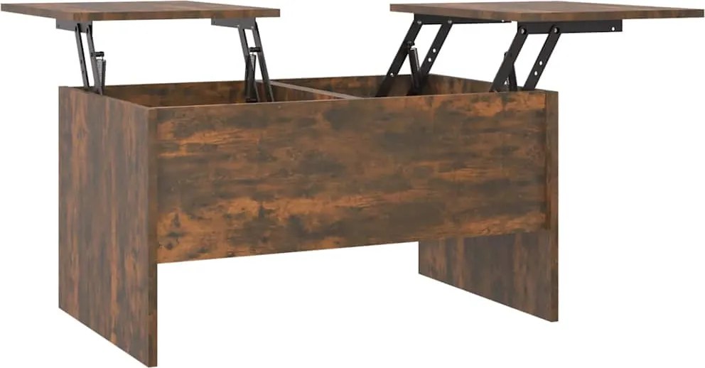 vidaXL füstös tölgy színű szerelt fa dohányzóasztal 80 x 50 x 42,5 cm
