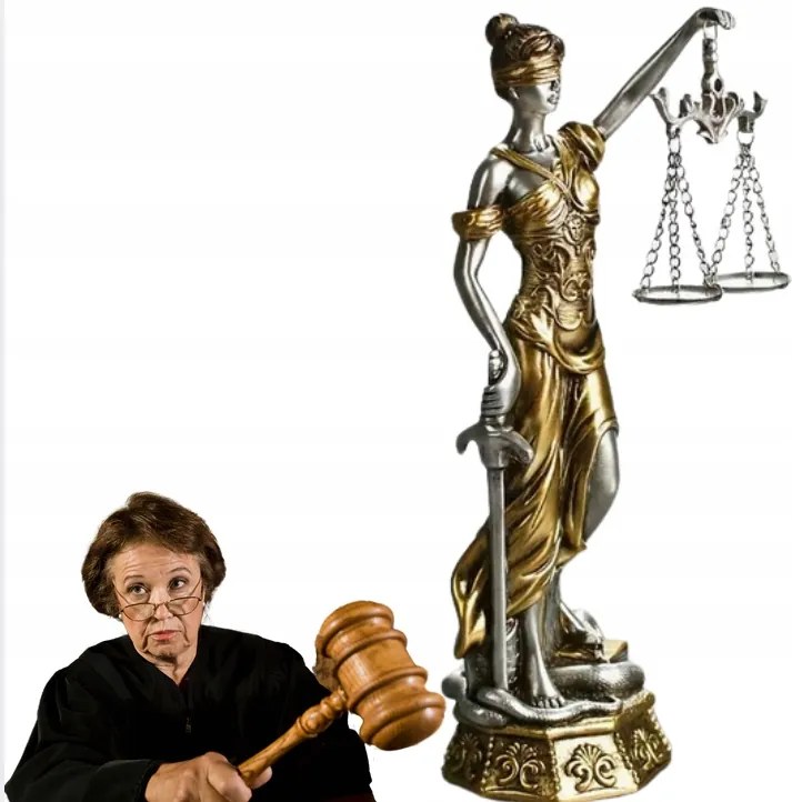 Temida figura az Igazság Istennőjének jUSTITIA 27CM ajándék K