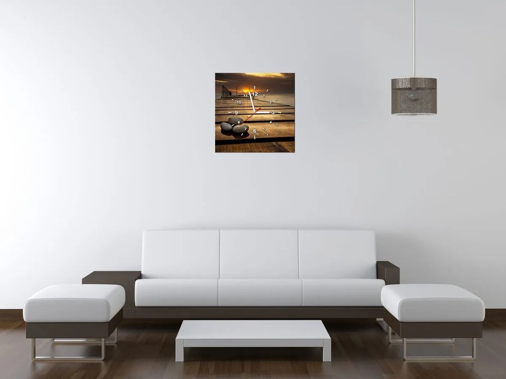 Gario Órás falikép Gyönyöru reggel a mólónál Méret: 100 x 40 cm