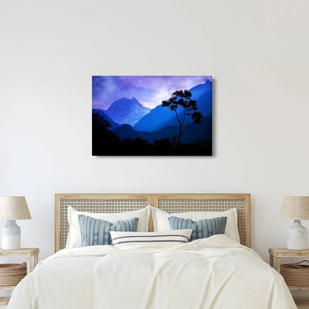 Kép - Éjszakai ég Nepálban (90x60 cm)