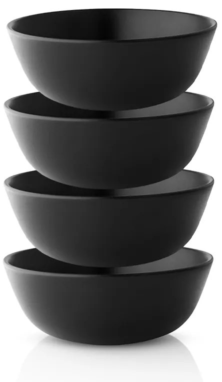 Nordic Kitchen tálka, 0,5l, Ø16cm, 4 db-os készlet, fekete - Eva Solo